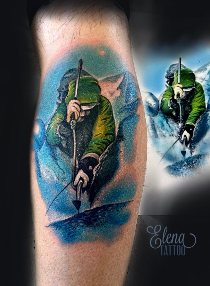 Tatouage en couleur dans un style réaliste