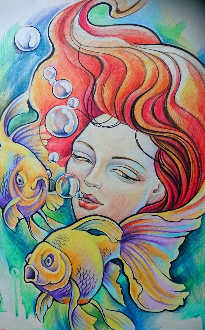 Crayons sur papier A4